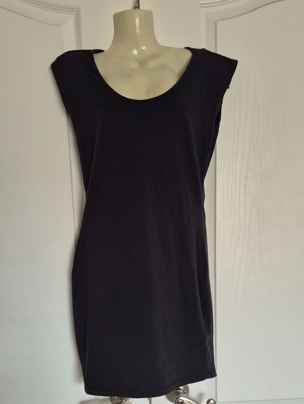 Classic Black Mini Dress With Sheer Back